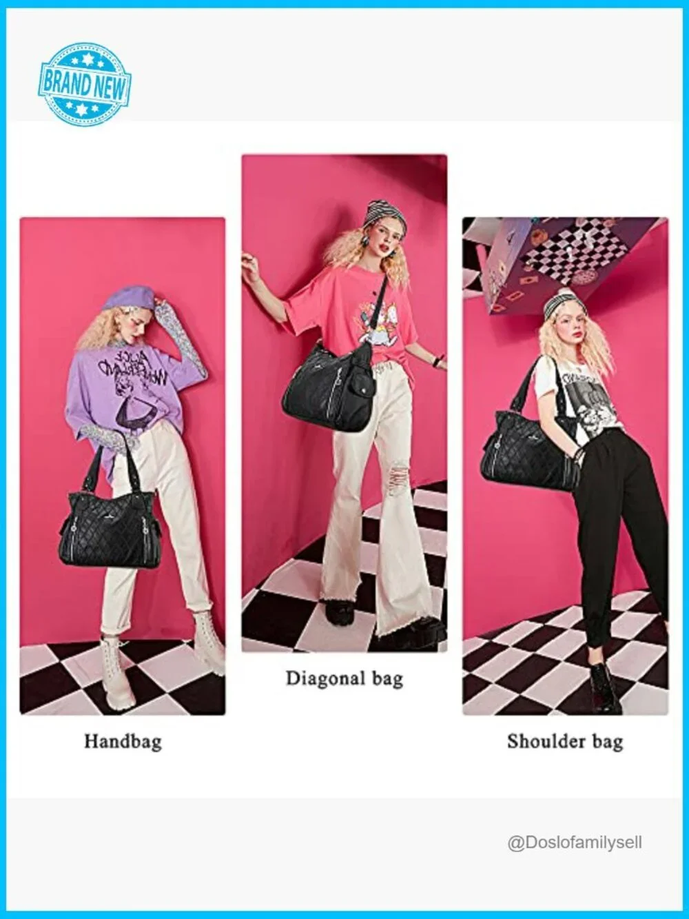 Top-Handle Hobo Purse Roomy Casual Shoulder Bag PU Tote Satchel